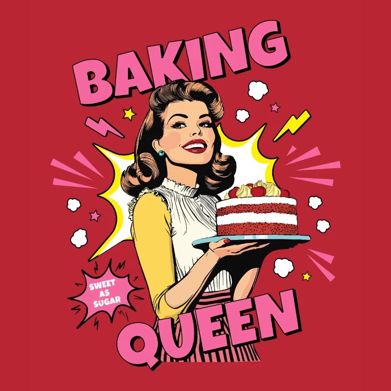 Cuisson Gâteau Cuisson Reine Cuisson Fée Boulanger Pop Art
