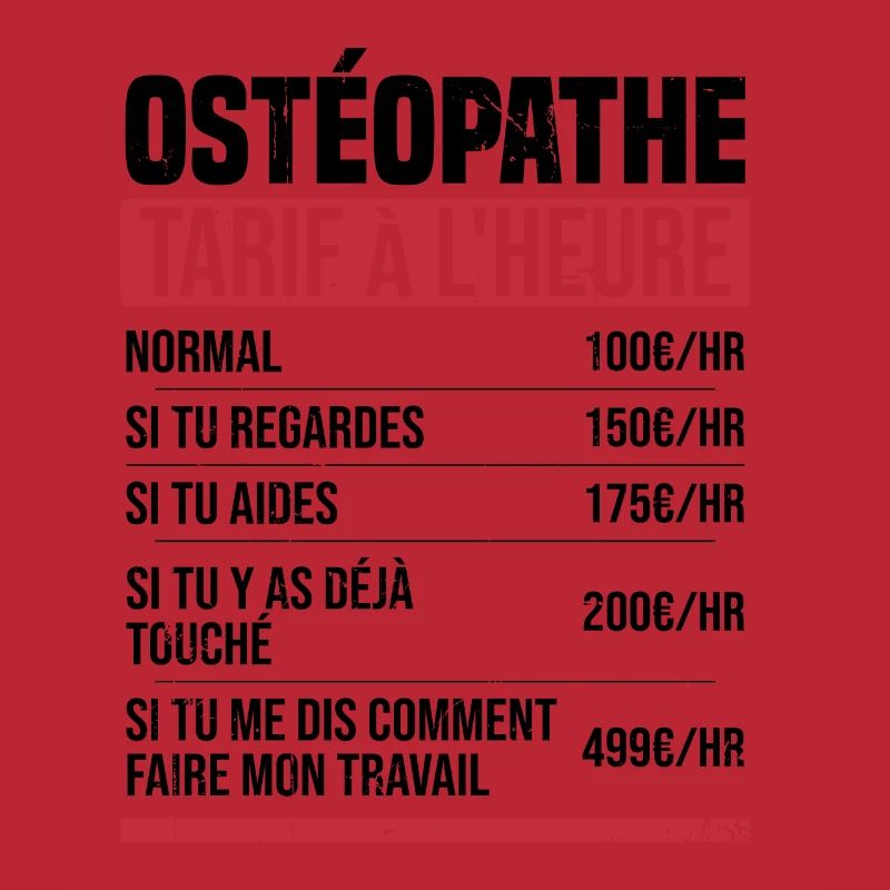 Osteopath hourly rate gift idea humor