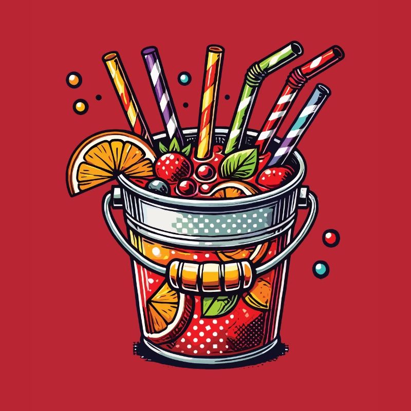 Bunter Sangria Eimer Eimersaufen Mallorca