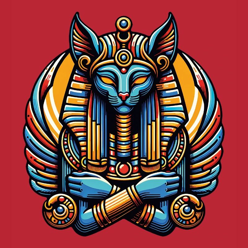 Chat dans le style du pharaon égyptien