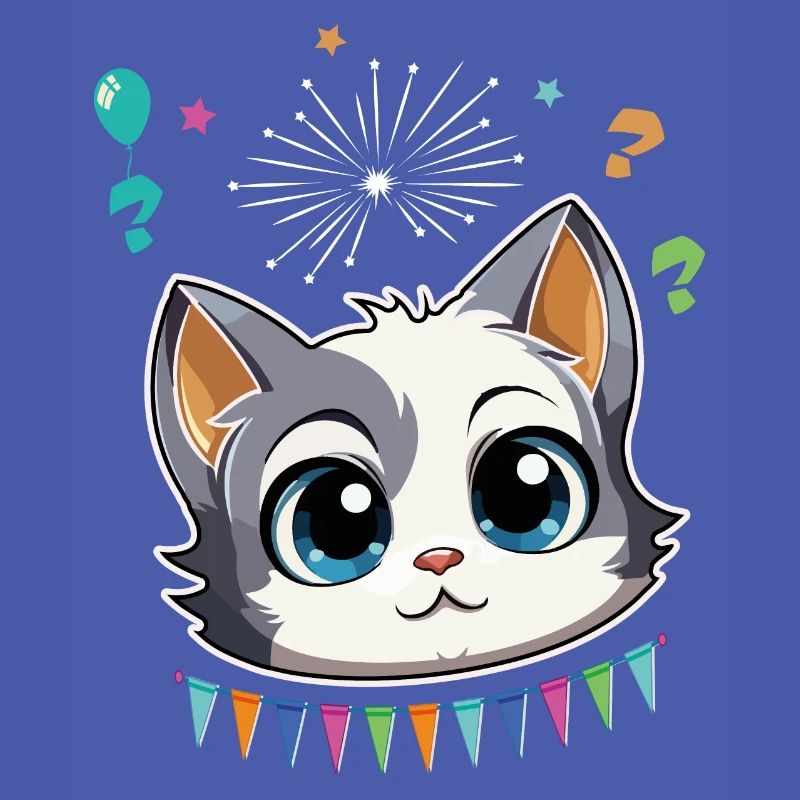 Conception de célébration de fête d’anniversaire - Chat mignon