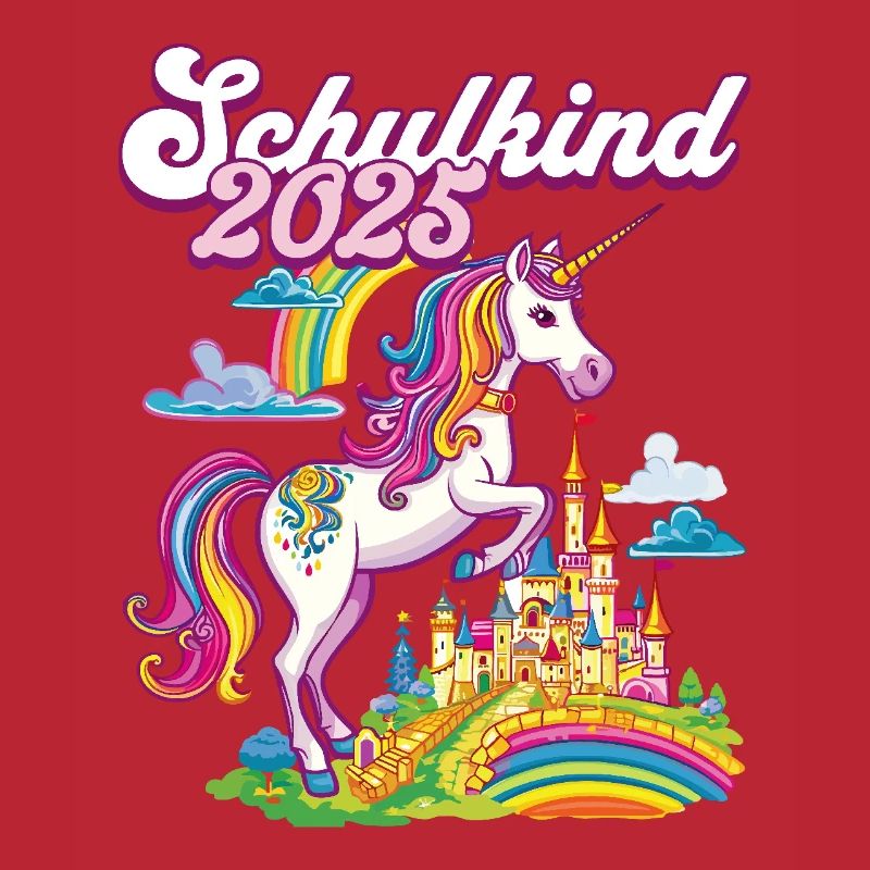 Schulkind 2025 Einhorn Einschulung Schule Schüler