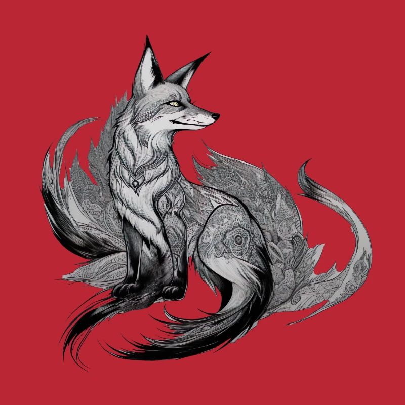 Fox Mandala Drawing Complex Nature Wilderness