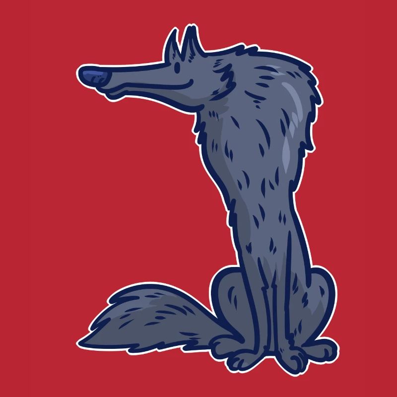Wolf Cartoon Comic Rudel Beute Geschenk Idee Wild
