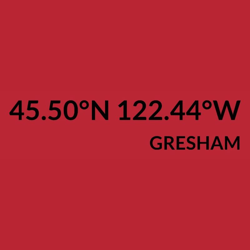 Gresham, Oregon, USA Coordinates