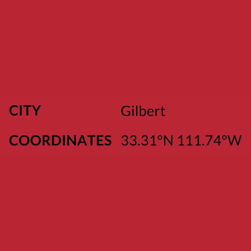 Gilbert, Arizona, USA coordinates
