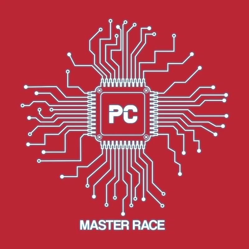Blaues PC-Master-Race - CPU-Nerd