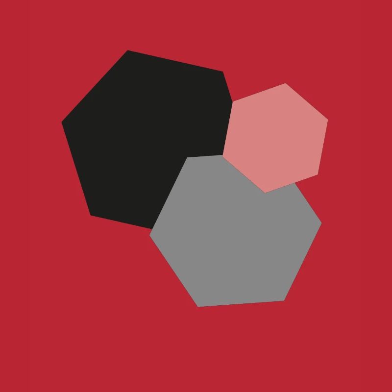 Cadeau de minimalisme abstrait moderne hexagones