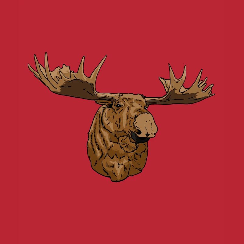 Hell brauner Elch mit kräftigen Geweih Geschenk