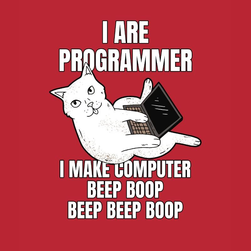 I Are Programmer Computer Cat Beep Boop I Funny IT
