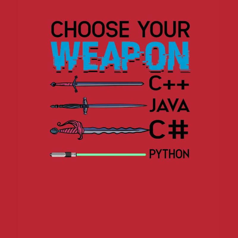 Wähle deine Waffe C++ Java C# Phyton - Internet