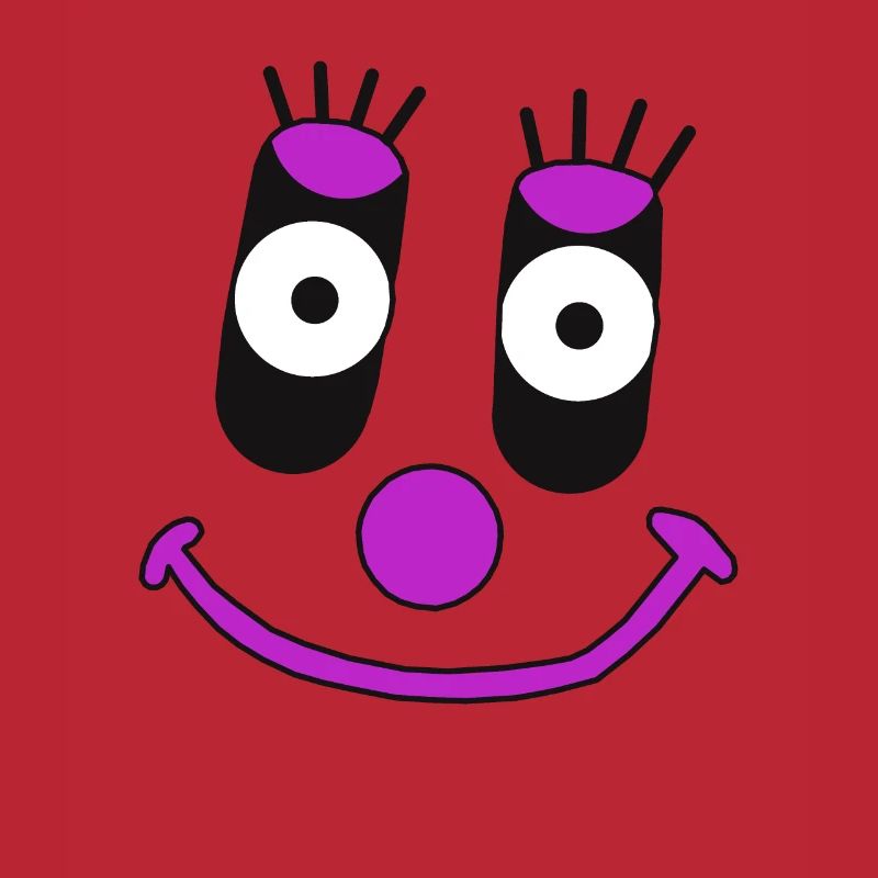 sentiments, émotions, visage, amical, clown mignon