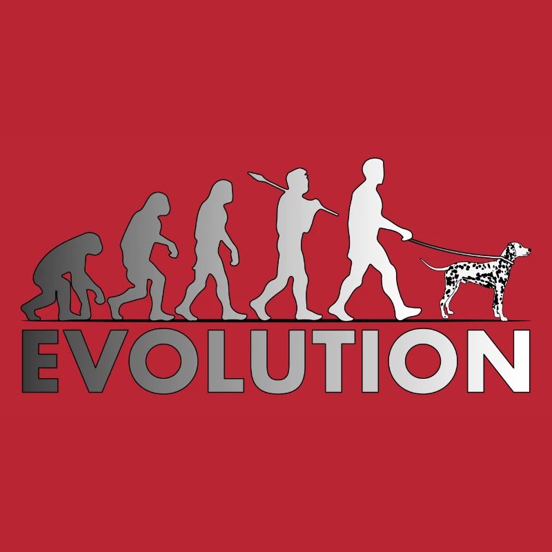Dalmatiner Evolution Schwarz und Weiß