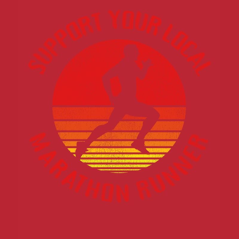 Running Runner Half Marathon Retro