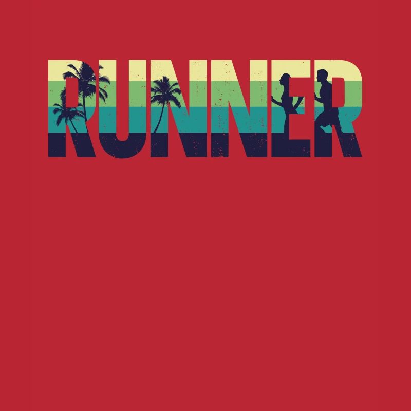 Running Runner Half Marathon Retro