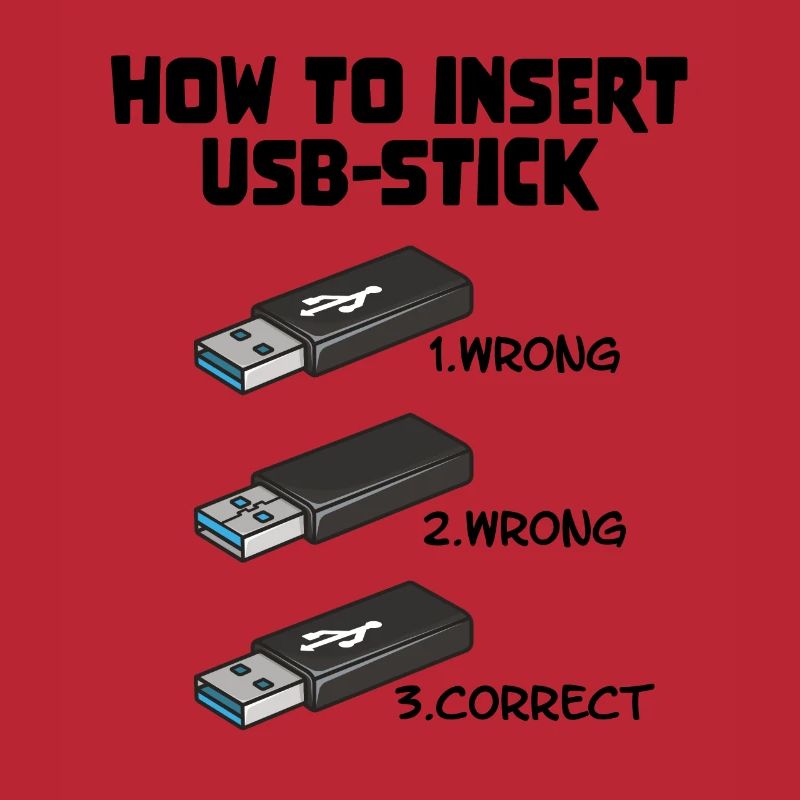 How To Insert USB Stick Funny Programmer Meme