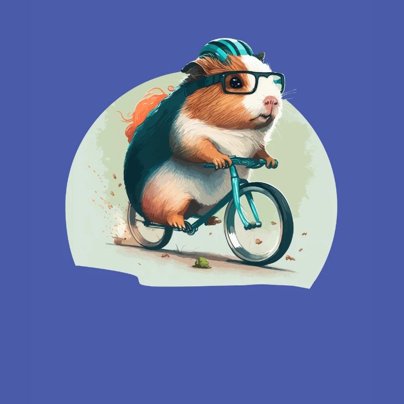 Cochon d’Inde à cheval Vélo de livres Cochon d’Inde