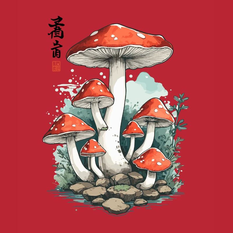 Magic Toadstool Japan Cottagecore Design