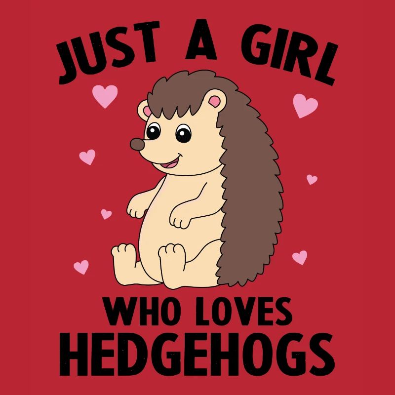 Nur ein Mädchen, das Igel liebt