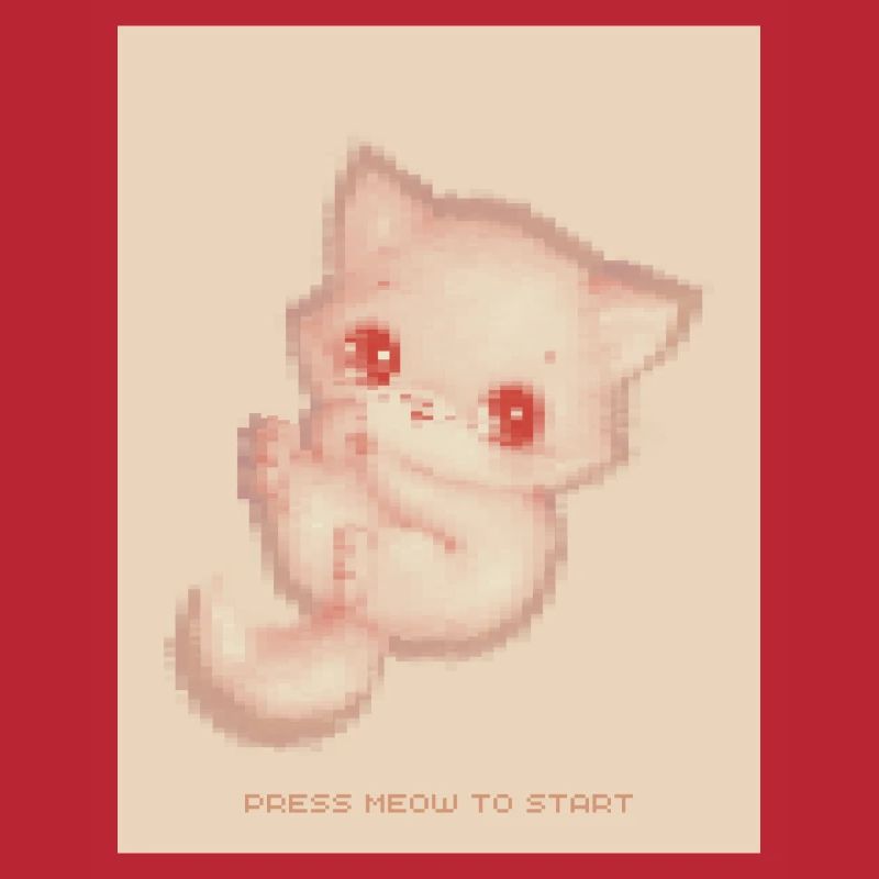 8bit Pixel chat mignon