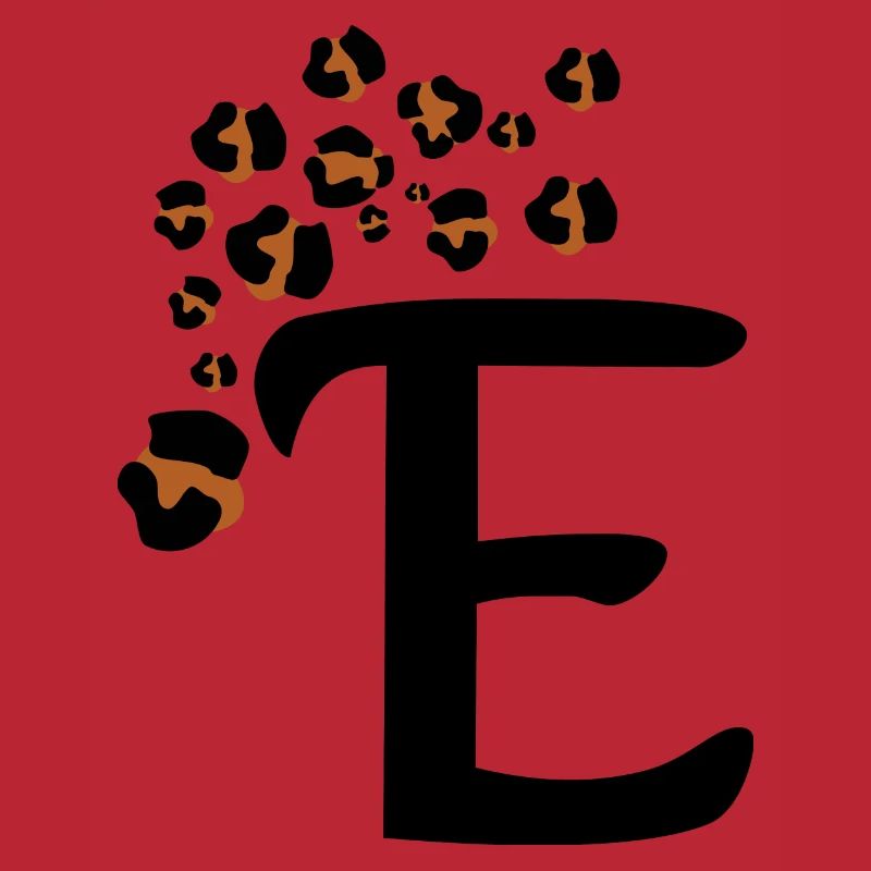 Letter e leopard patterns