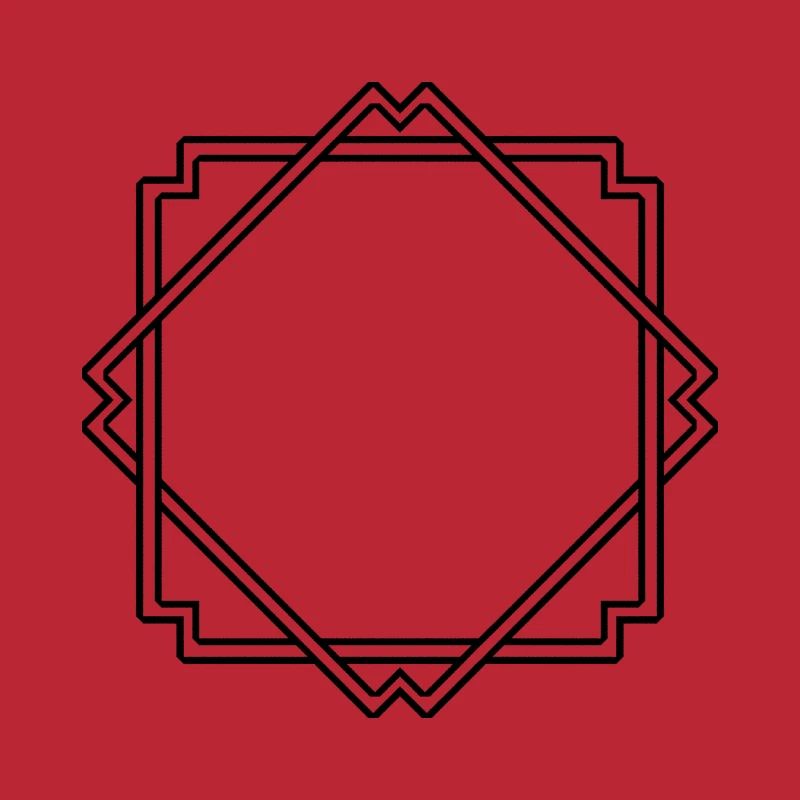 Black Square Frame Decoration