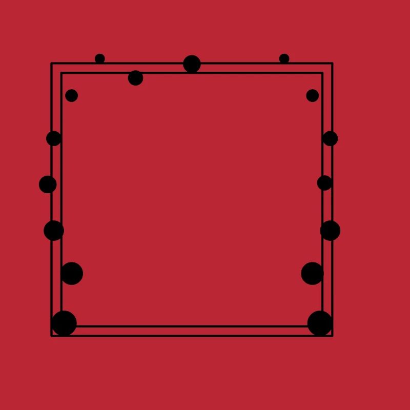 Dotted frame Square black