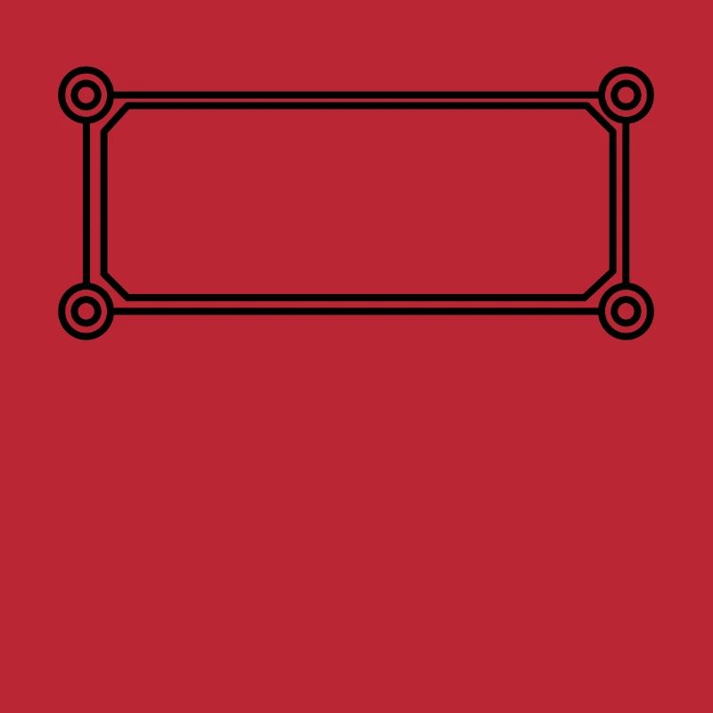 Rectangle with circles frame in black