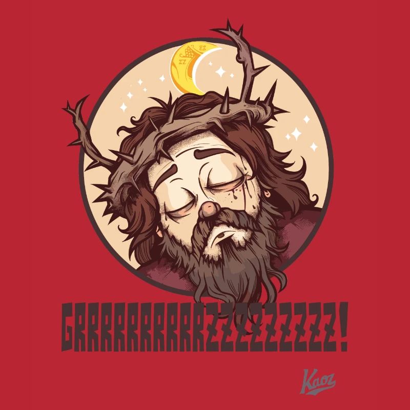 Doux, type Jésus endormi