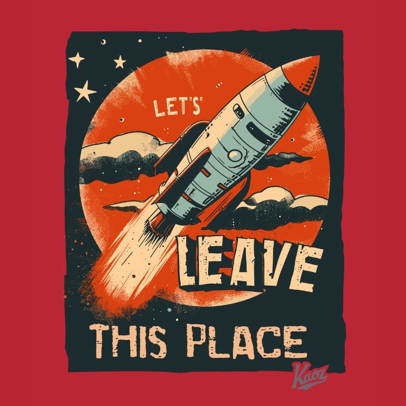 Lass uns mit einer Rakete hier abhauen