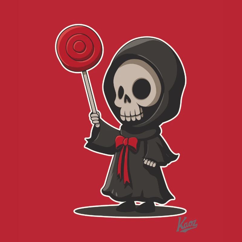 Sensenmann mit lecker Lutscher Lollipop