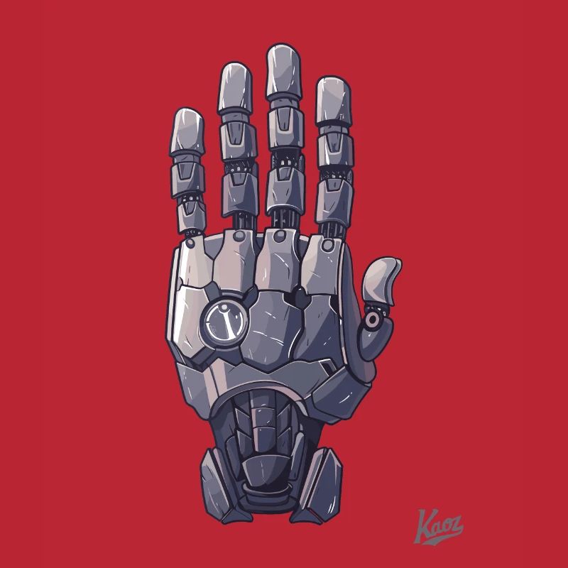 Roboter- oder Cyborg-Hand