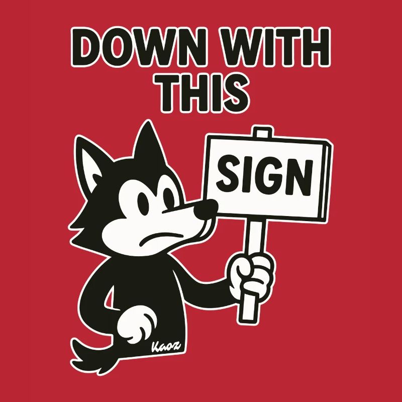 Protest Wolf : À bas cette pancarte