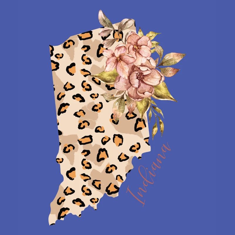 Leopard Pattern Map Leo State Of Indiana