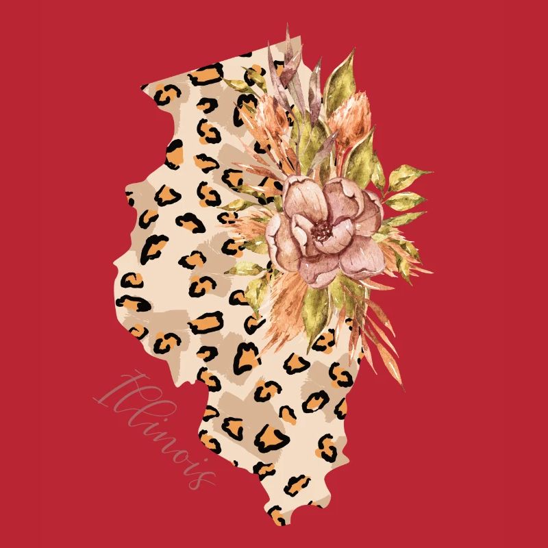 Illinois Leopard-pattern Map Leo State