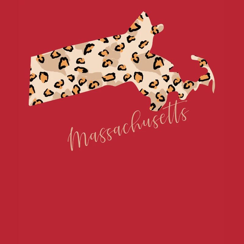 Massachusetts Leopard Pattern Card