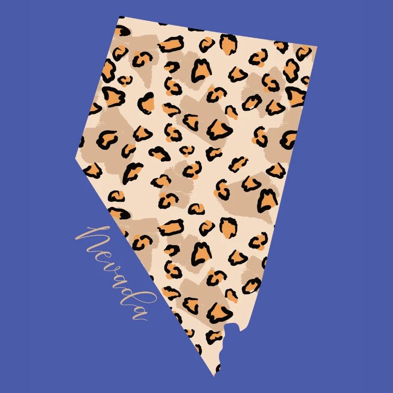Nevada Leopard Pattern Map Leo