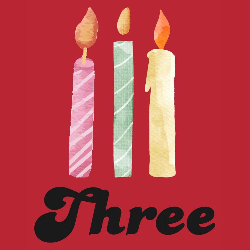 3rd Anniversary Candle