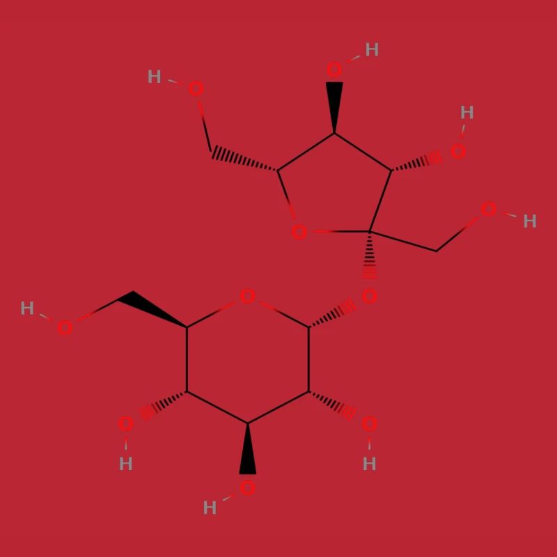 Molécule de sucre - Formule structurale colorée
