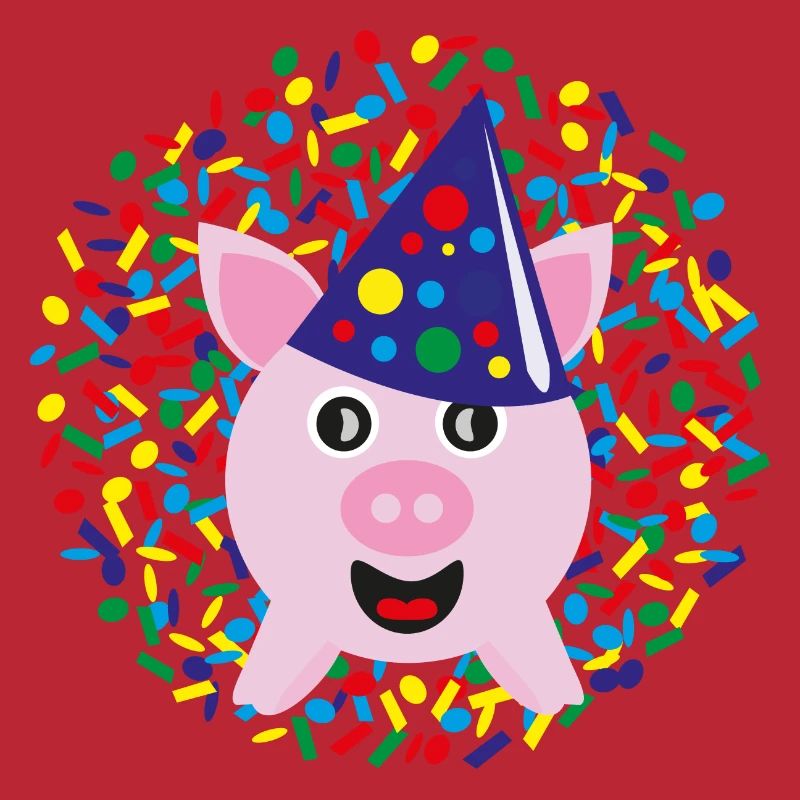 Glücksschwein zu Silvester, Neujahr oder Karneval.