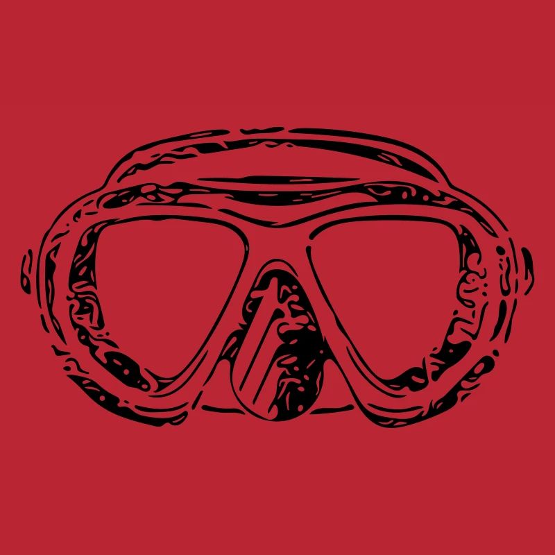 Masque de plongée vintage vector