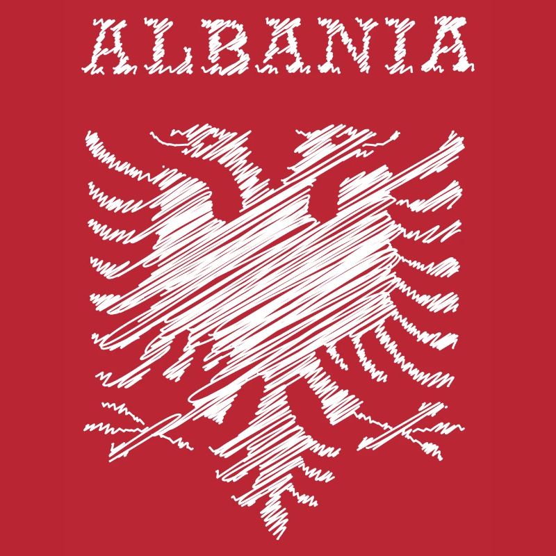 Albania, scribble white