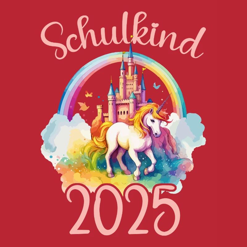 Schulkind 2025 Einhorn Einschulung Schule Schüler