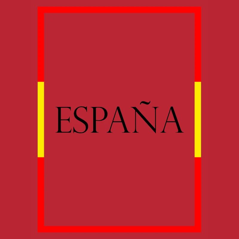 Espagne, España Lettrage de déclaration avec drapeau