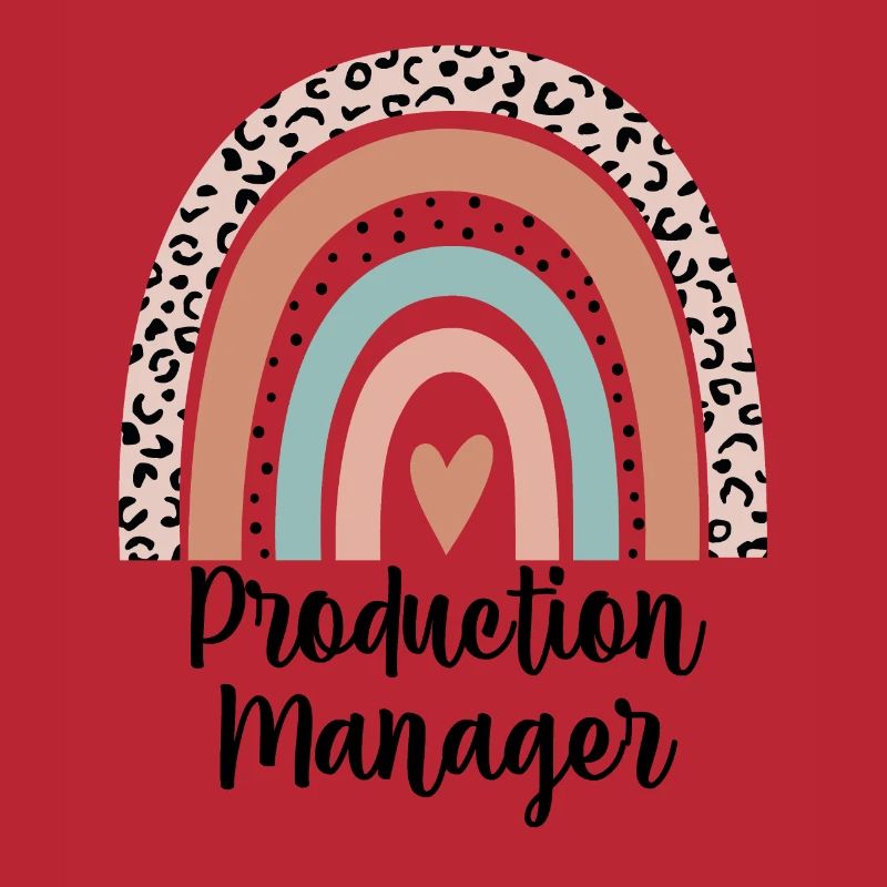 Production Manager Rainbow Leopard Funny Gift