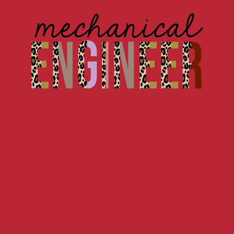 Mechanical Engineer Leopard Print Funny