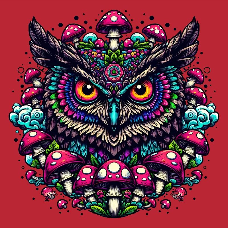 Psychedelische Eule