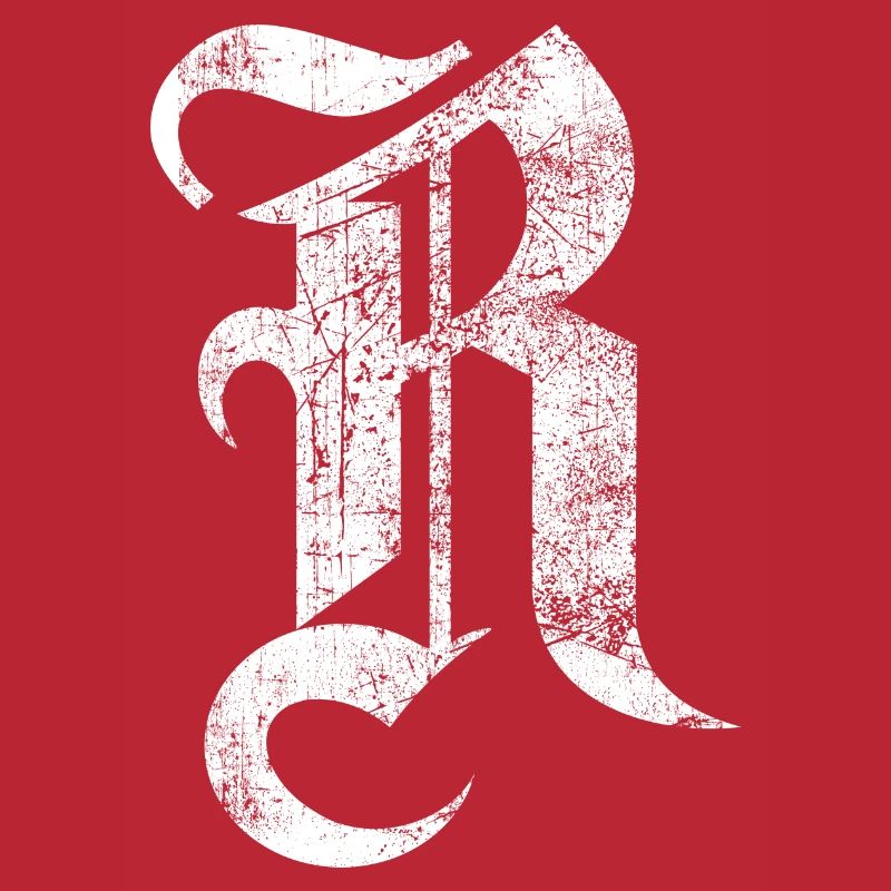 Tshirt alphabet initial R