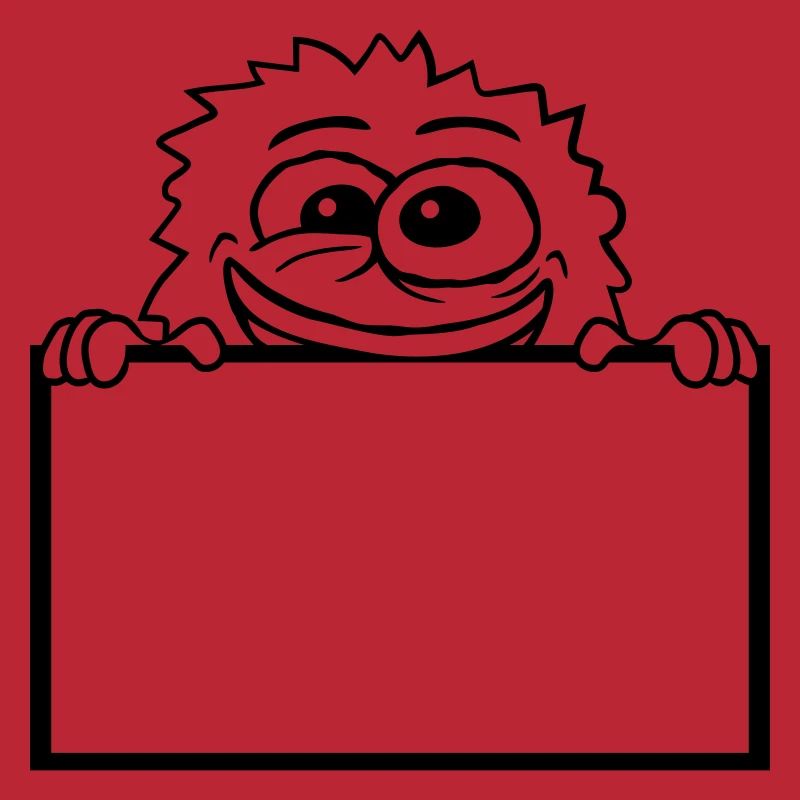 Comic Monster hinter Mauer