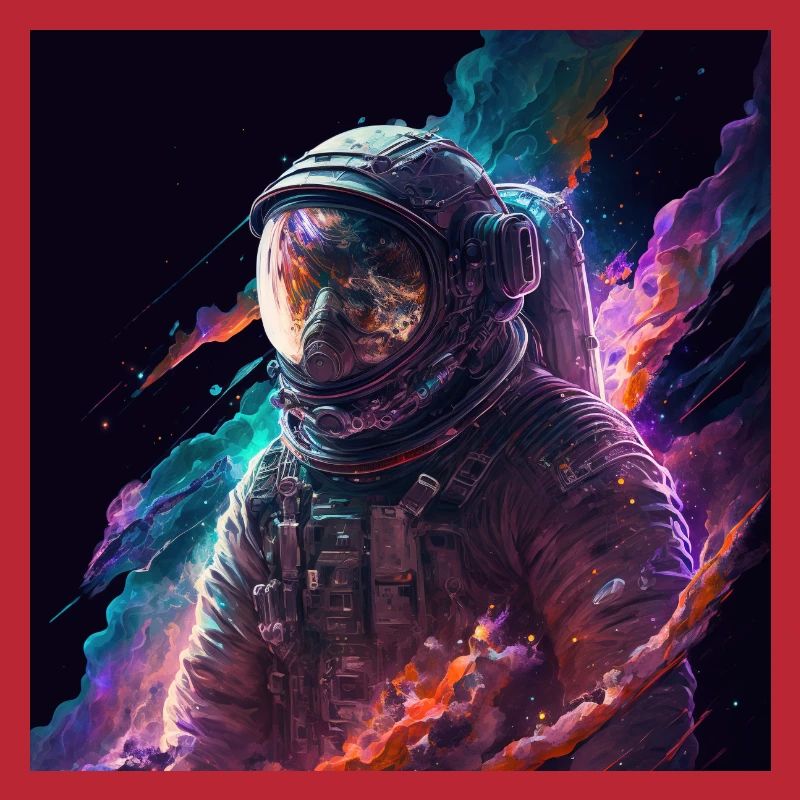 Astronaute dans la nébuleuse de l’espace